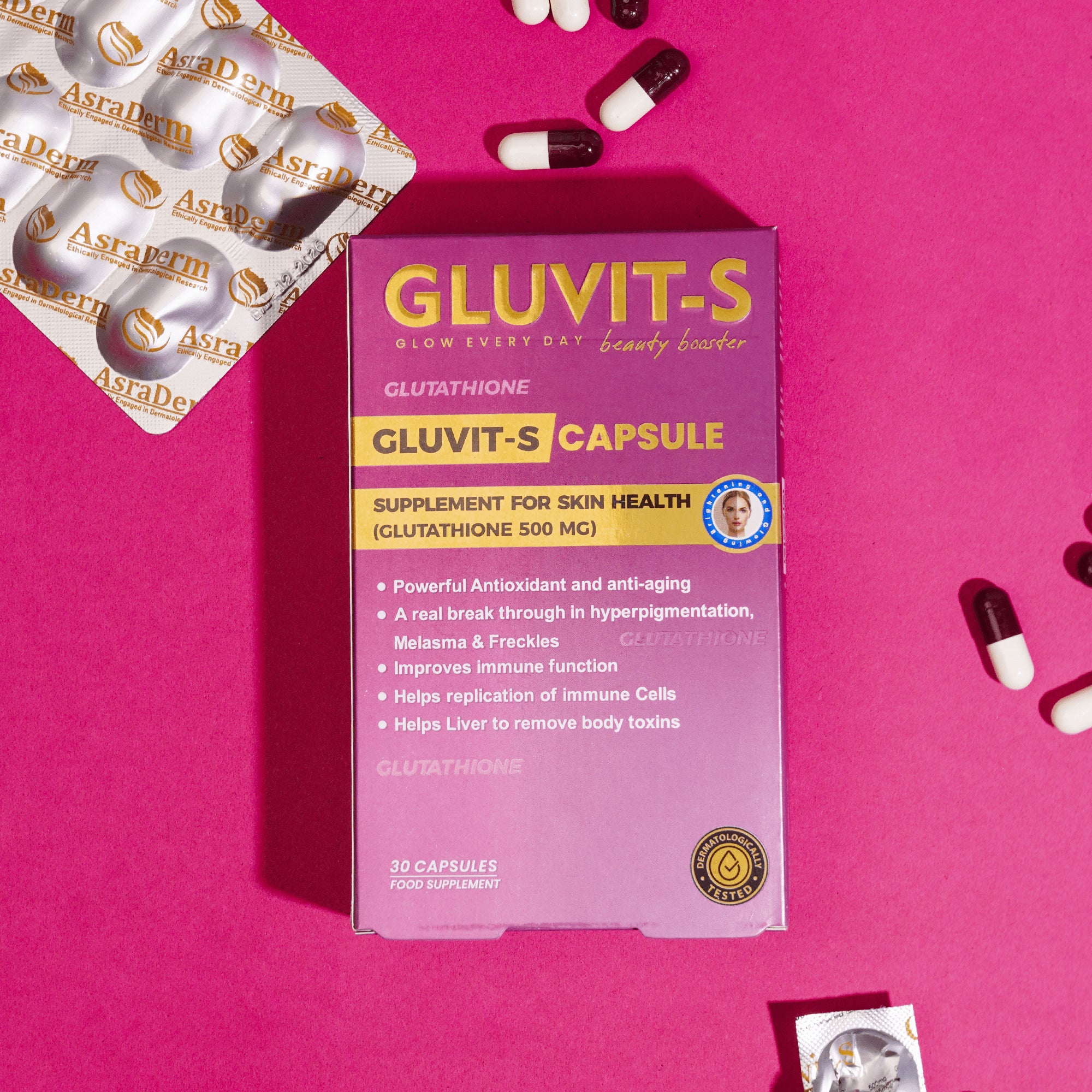Buy Gluvit-s Glutathione Capsules in Pakistan