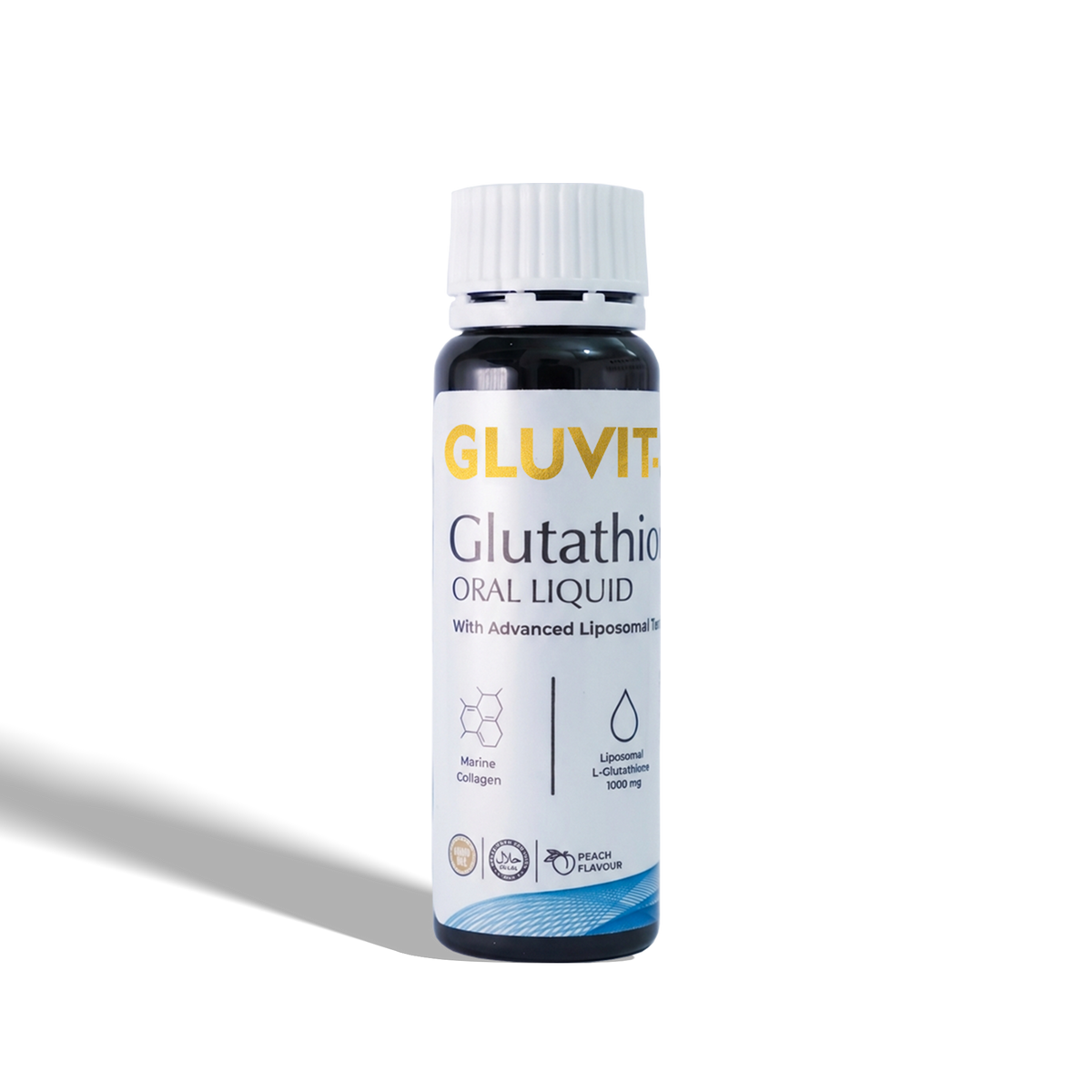 GLUVIT Glutathione Oral Liquid bottle on a white background