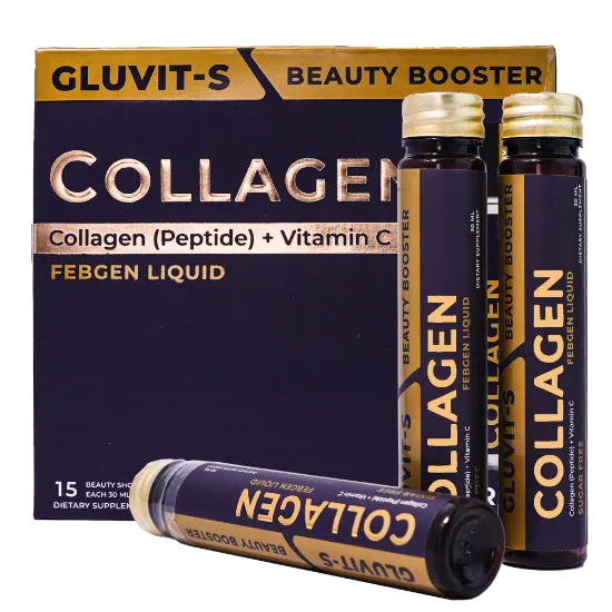 Gluvit-s Collagen + Vitamin C Drinkable Oral Liquid | 15 Shots