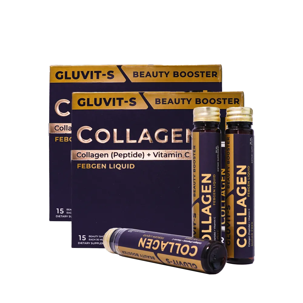 Gluvit-S Collagen Febgen Liquid | Oral Shots Pack of 2