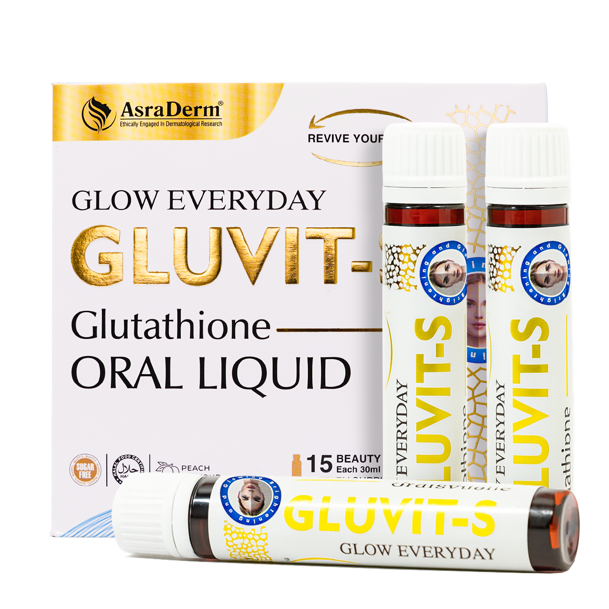 Gluvit-s Glutathione Oral Liquid | 15 Shots
