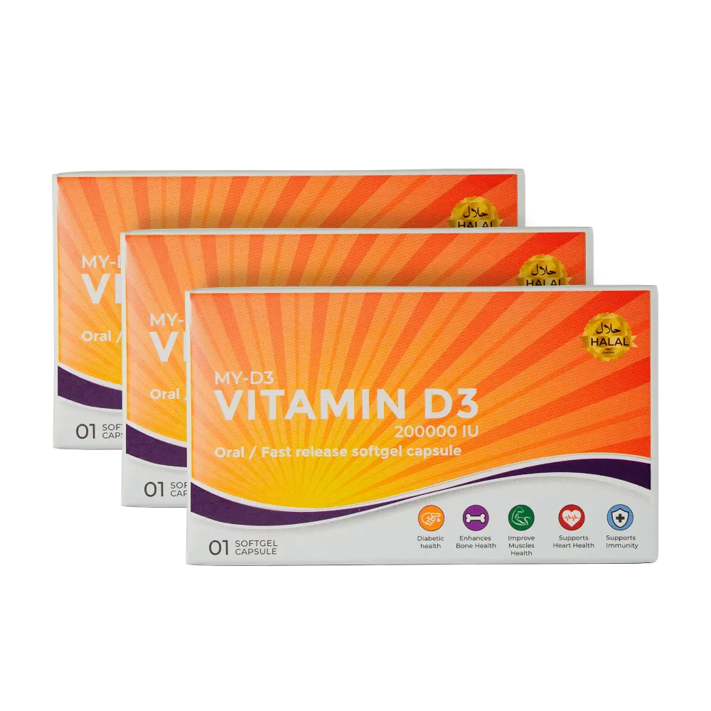 Gluvit-S MY-D3 – Vitamin D3 200,000 IU Softgel Capsule