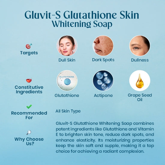 Gluvit-S Glutathione Skin Whitening Soap