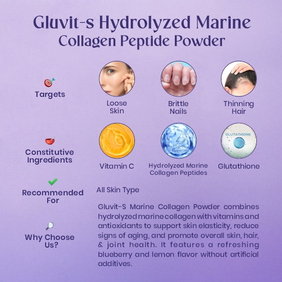 Gluvit-s Hydrolyzed Marine Collagen Peptides Powder