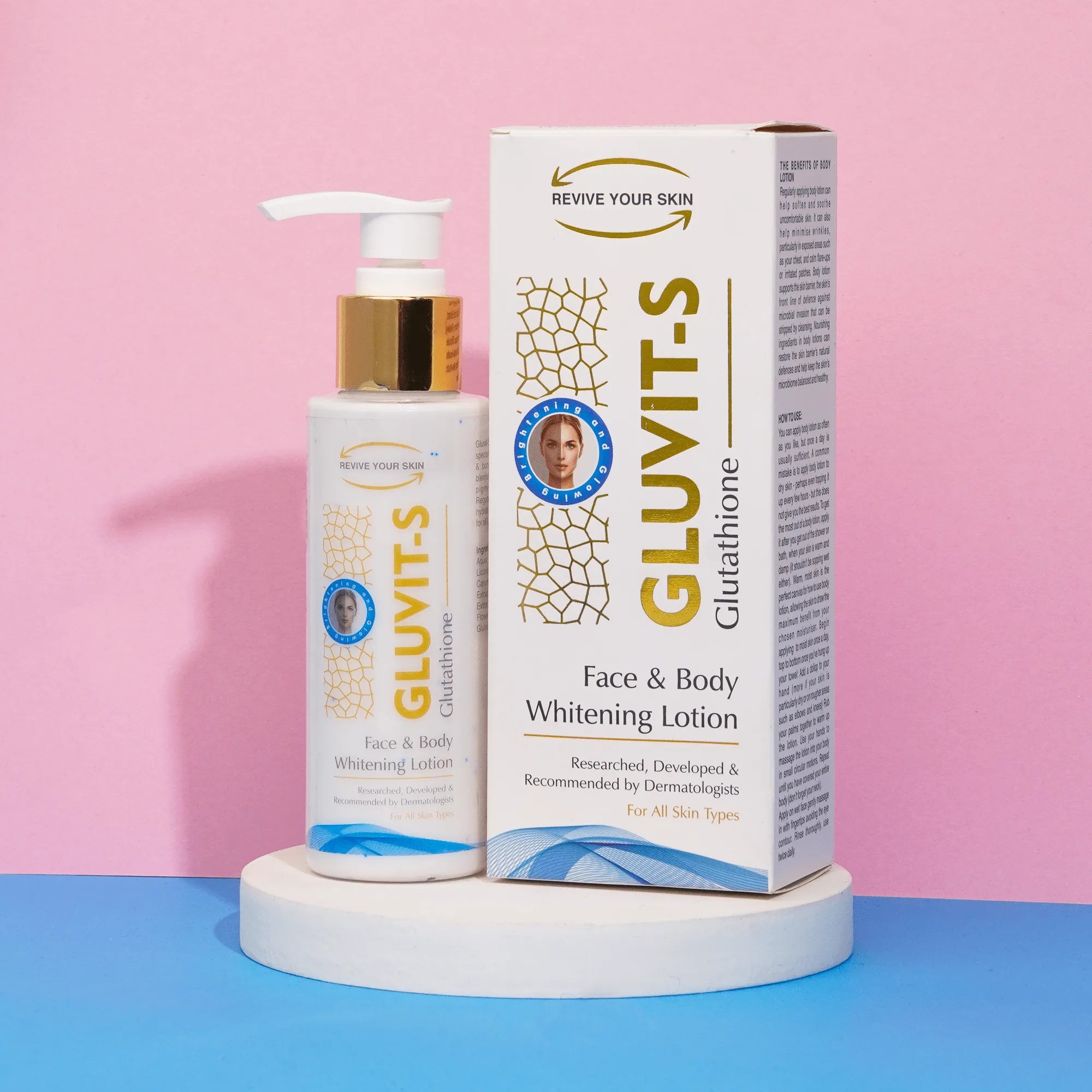 Gluvit-s Glutathione best whitening body lotion in Pakistan
