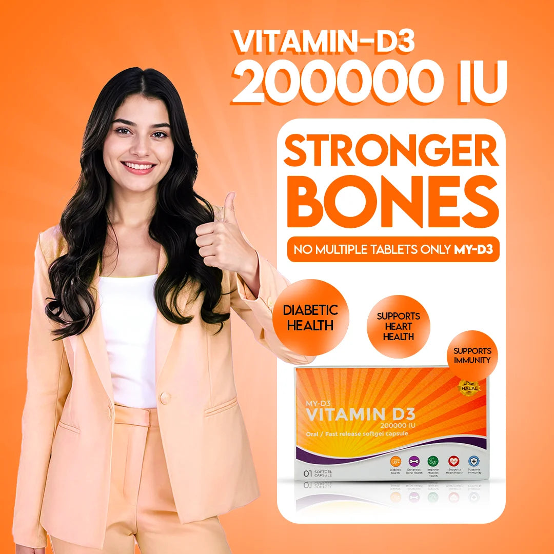 Gluvit-S MY-D3 – Vitamin D3 200,000 IU Softgel Capsule